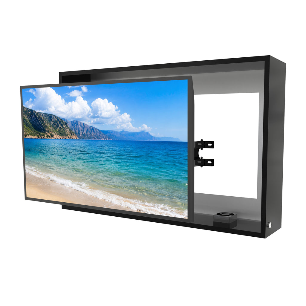 50-55 inch Waterproof Outdoor TV Enclosure Dustproof, Impact-Resistant with Anti-Theft Lock
