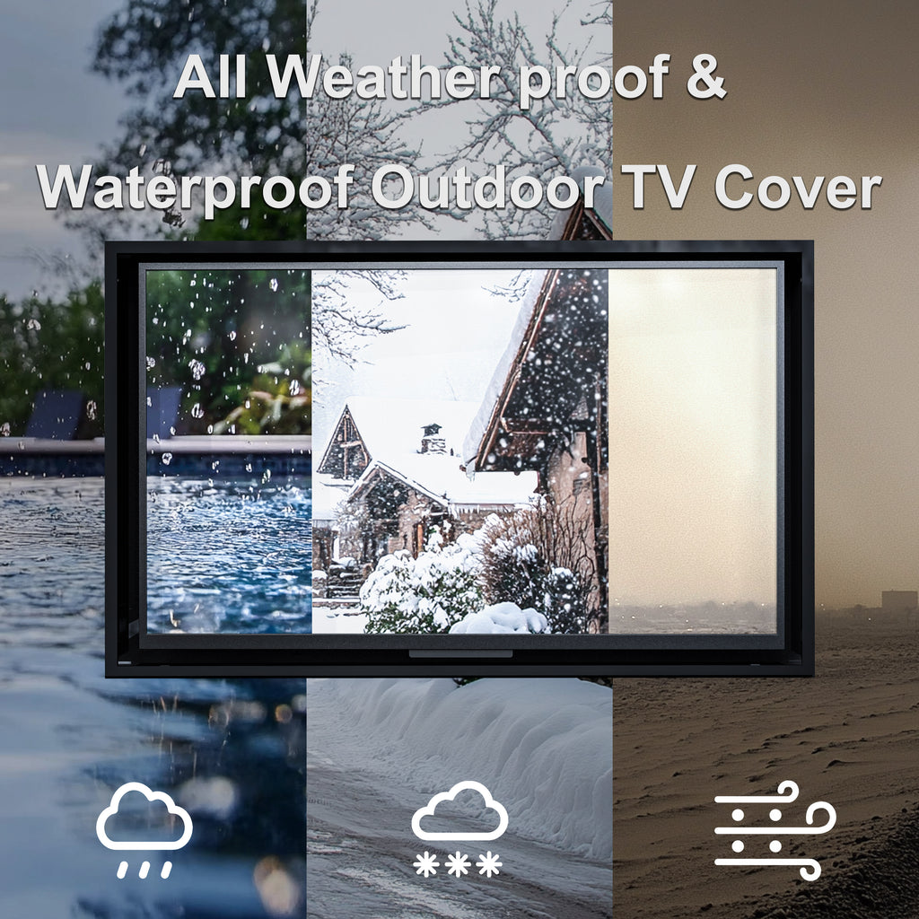 50-55 inch Waterproof Outdoor TV Enclosure Dustproof, Impact-Resistant with Anti-Theft Lock