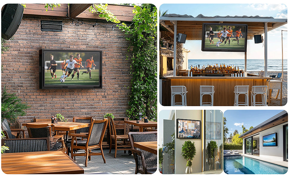 50-55 inch Waterproof Outdoor TV Enclosure Dustproof, Impact-Resistant with Anti-Theft Lock